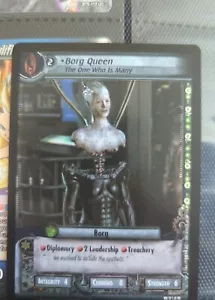 Star Trek CCG 2E Borg Queen The One Who Is Many #0 AP 3 Foil Card Promo Vintage - Picture 1 of 5