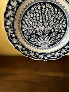 Islamic Art Hand Painted Ceramic Plate Tree of Life From Istanbul Signed 12” - Picture 1 of 12