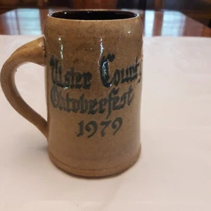 Bierstein, Ulster County Oktoberfest, 1979, Steinzeug, Hofbrau Mann Logo - Bild 1 von 6