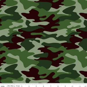 Camo Fabric, BTY, Nobody Fights Alone, Riley Blake, C10420-GREEN, TheFabricEdge - Picture 1 of 1