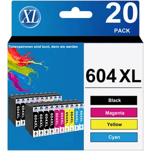 20x Patronen 604XL für Epson XP-2200 2205 3205 4200 4205 WF-2930 WF-2950 2935 - Afbeelding 1 van 14