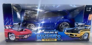 * New Muscle Machines DieCast 1:18 Blue Chrysler '00 PT Cruiser' Cali Too Hot - Picture 1 of 16