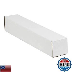 BOX USA Long Cardboard Boxes, 25"L x 2"W x 2"H, Pack of 50 | Poster Tube for - Picture 1 of 5
