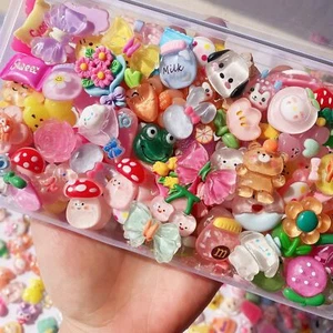 100 Stck. Schleim Charms Niedliches Set, Großpackung Gemischt Harz Set Klein, Hell - Bild 1 von 7