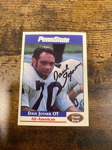 1992 Front Row Penn State All-American Autograph RC Rookie Dave Joyner - Picture 1 of 1