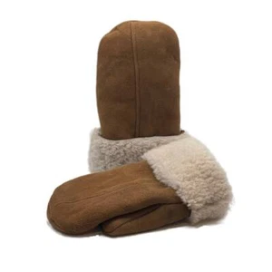 Guantes hechos a mano de piel de oveja de cuero tostado real para hombre y mujer - Imagen 1 de 11