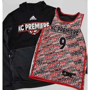 Adidas KC Premiere Boy's Size YS Reversible Jersey and Hoodie  - Picture 1 of 10