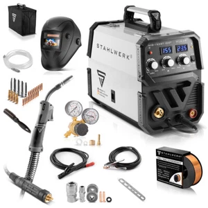 Welder STAHLWERK MIG MAG 155 ST full equipment set shielding gas & FLUX gasless - Picture 1 of 8