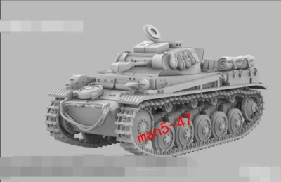 3D printing 1/72  German Panzer II-F 1941-1942 Versions DAK  Unpainted model kit - Image 1 of 2