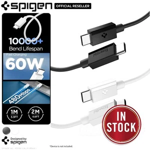 For iPhone Universal SPIGEN USB C to USB C 60W 1M 2M Premium PVC Charging Cable - Picture 1 of 26