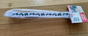 Vintage 12” Double Side Wreath Hanger over the Door -White With Green Holly NEW - Picture 1 of 4