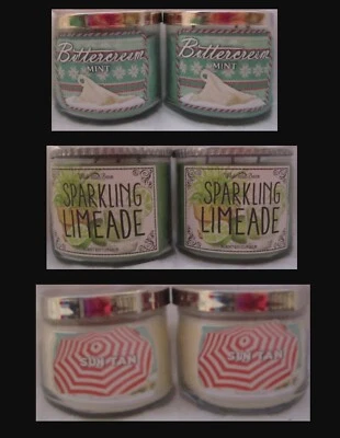 Bath & and Body Works 14.5 oz SCENTED 3 WICK CANDLES Lot of 2 You Pick Sent - Image 1 of 2