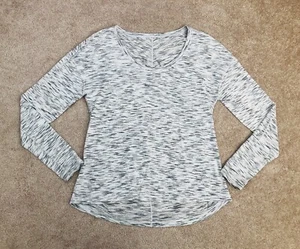 Lululemon Meant To Move Long Sleeve 6 Tiger Space Dye White Black TGBW Top Shirt - Picture 1 of 5