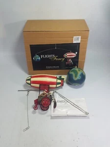 1997 Flights of Fancy Santas Zooming Zeppelin Mobile by Possible Dreams w/ Box - Picture 1 of 13