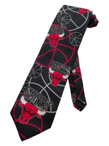 NEW CHICAGO BULLS NECKTIE NECK TIE BASKETBALL RALPH MARLIN NBA LICENSED MERCH Cover