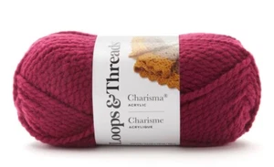 Loops & Threads Charisma 100% Acrylic #5 Yarn, Boysenberry, 109 Yards, 3.5 Oz - Picture 1 of 1