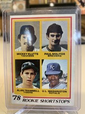 1978 Topps Alan Trammel Paul Monitor Rookie Card