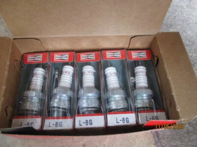 5 NOS 冠军 L6G 811 火花塞伯克利宝马邦德布加迪菲亚特捷豹 — 第 1/4 张图片