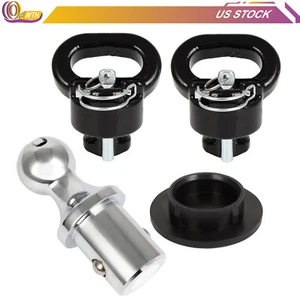 60618 30K Gooseneck Trailer Hitch Ball Kit Puck System 2-5/16" For Ram 2500 3500 - Picture 1 of 10