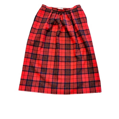 Vintage Pendleton Authentic Red Leslie Tartan 100% Virgin Wool Skirt Size 12 - Image 1 of 4