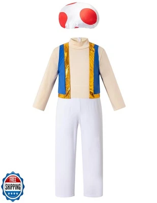 Auggle Bebé Niño Champiñón Sombrero Disfraz Disfraz Chaleco Azul Halloween  Foto 1 de 4