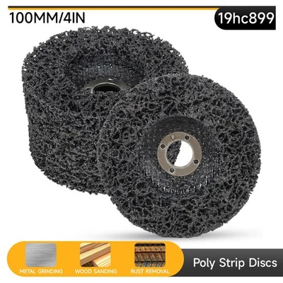 5Pcs 4 Inch Poly Strip Wheel Discs For Paint Rust Removal Cleaning Rotary Tools - Image 1 of 4