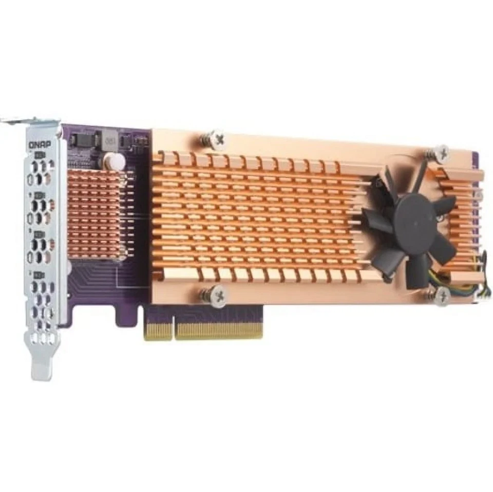 QNAP QM2-4P-384 PCIe Expansion Card 4x M.2 NVMe SSD Slots Gen3 x8 - Image 1 of 1