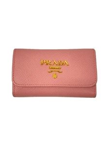 PRADA Key Case Leather PNK Plain Ladies - Picture 1 of 9
