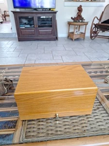 Vtg For Your Ease Only By Lori Greiner Expandable Oak Jewelry Box With Drawer - Picture 1 of 10