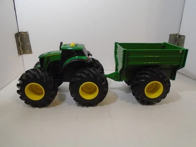 TOMY John Deere Kids Monster Treads Toy Tractor with Wagon and Lights & Sounds - Image 1 of 4