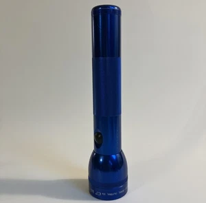 Torcia Vintage Blu Maglite 2D 10” Mag-Lite Torcia Made in USA Funzionante - Foto 1 di 17