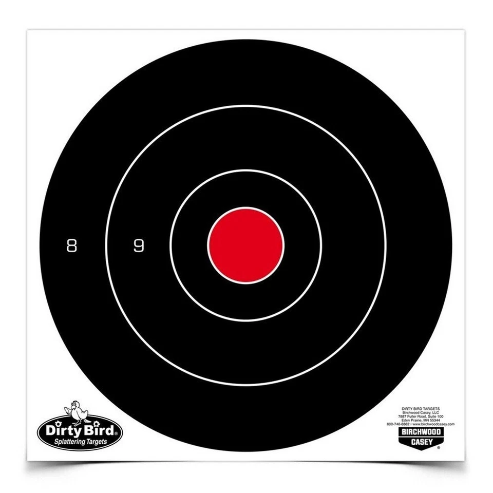 Birchwood Casey Dirty Bird 8" Bull's-Eye Targets Heavy Tagboard Paquete de 25 - 35825 Foto 1 de 1