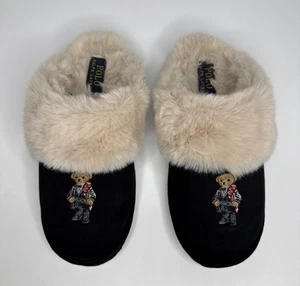 Zapatillas Ralph Lauren Charlotte Scuff Bear imitación piel de oveja talla 6 - Imagen 1 de 9