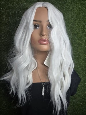 Peluca Rubia Blanca Pelo Sintético Largo Ondulado Pelucas Naturales Mujeres Juegos con disfraces 113 Foto 1 de 4