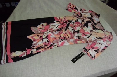 Women's Dress by Madison Leigh NWT Coral Multi Color Floral  Short Sleeve Size 6 - Image 1 of 4