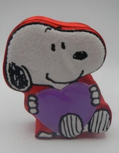 Seltene Erdnüsse Snoopy Valentinstag Herz Stoff Satin klappbar Geschenkbox Vintage - Bild 1 von 8