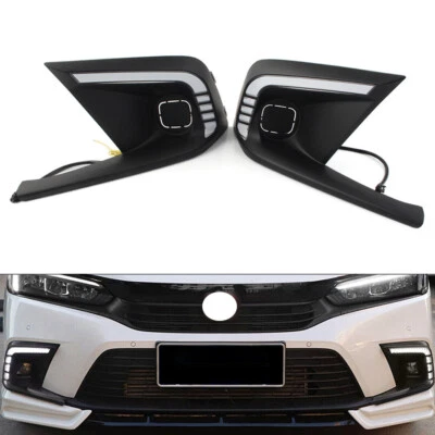 1 Pair Fog Lamp Daytime Running Light DRL For Honda Civic 11th Generation 2021+ - Image 1 of 4