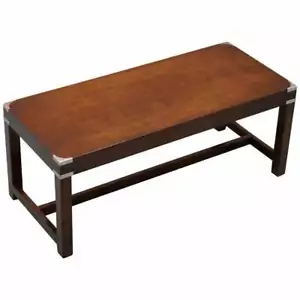 LUXURY RRP £2400 KENNEDY HARRODS LONDON MILITARY CAMPAIGN COFFEE COCKTAIL TABLE - Picture 1 of 12