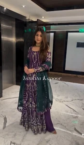 Bollywood Indian Pakistani Salwar Kameez 3 Piece Suits Ready To Wear Designer - Picture 1 of 7