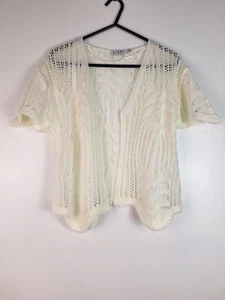 Lizzi Clarke Ladies Size S/M Bolero Cardigan Cream Tricot Look - Picture 1 of 7