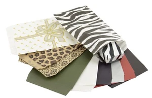 PAPER GIFT BAGS- WHITE,LEOPARD,SILVER BOW,ZEBRA,DAMASK- CHOOSE QUANTITY & SIZE - Picture 1 of 2