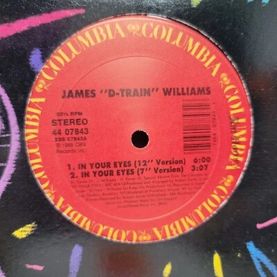 James D Train Williams In Your Eyes 12" Vinyl Record Single - Image 1 of 4