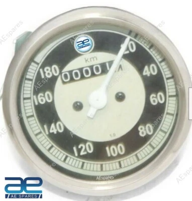 Velocímetro facial negro y crema 20-180/0-180 Kmph para BMW R50 R60 R69 R69s AE Foto 1 de 4