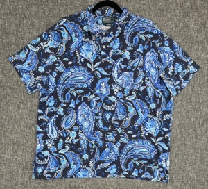 Vintage Polo Ralph Lauren Polo Shirt Mens XL Paisley Print All Over Chest Pocket - Picture 1 of 7