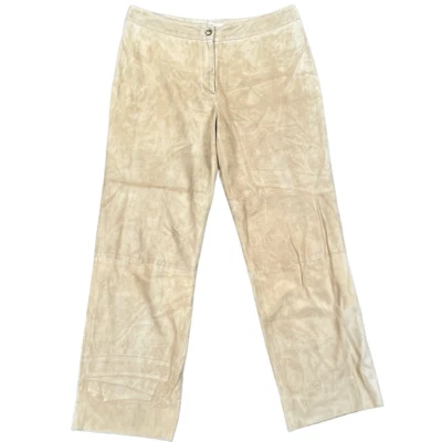 S Max Mara Women’s Tan Leather Lined Pants 14 - Image 1 of 4