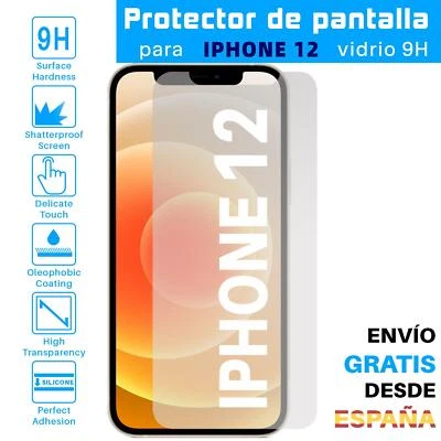 TODOTUMOVIL Protector de Pantalla para Iphone 12 Cristal Templado Vidrio 9H Premium