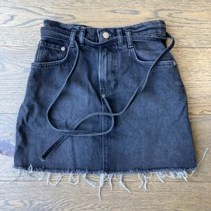 Pepe Jeans Womens Black Denim Mini Skirt - Rachel Skirt With Belt - Size Small - Picture 1 of 8