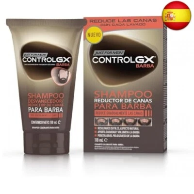 Just For Men Control GX Champú y Tinte Para Barba, Reduce Gradualmente El pelo  - Imagen 1 de 4