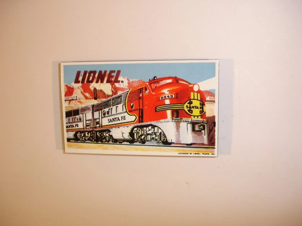 2.5" Lionel Electric Trains Santa Fe Fe F-3 Magnetic Sign or Refrigerator Magnet