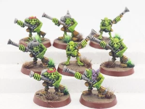 GW 40K ORK GRETCHIN WITH BLUDERBUSS X 8. PAINTED. BLUE 1770 - Foto 1 di 7